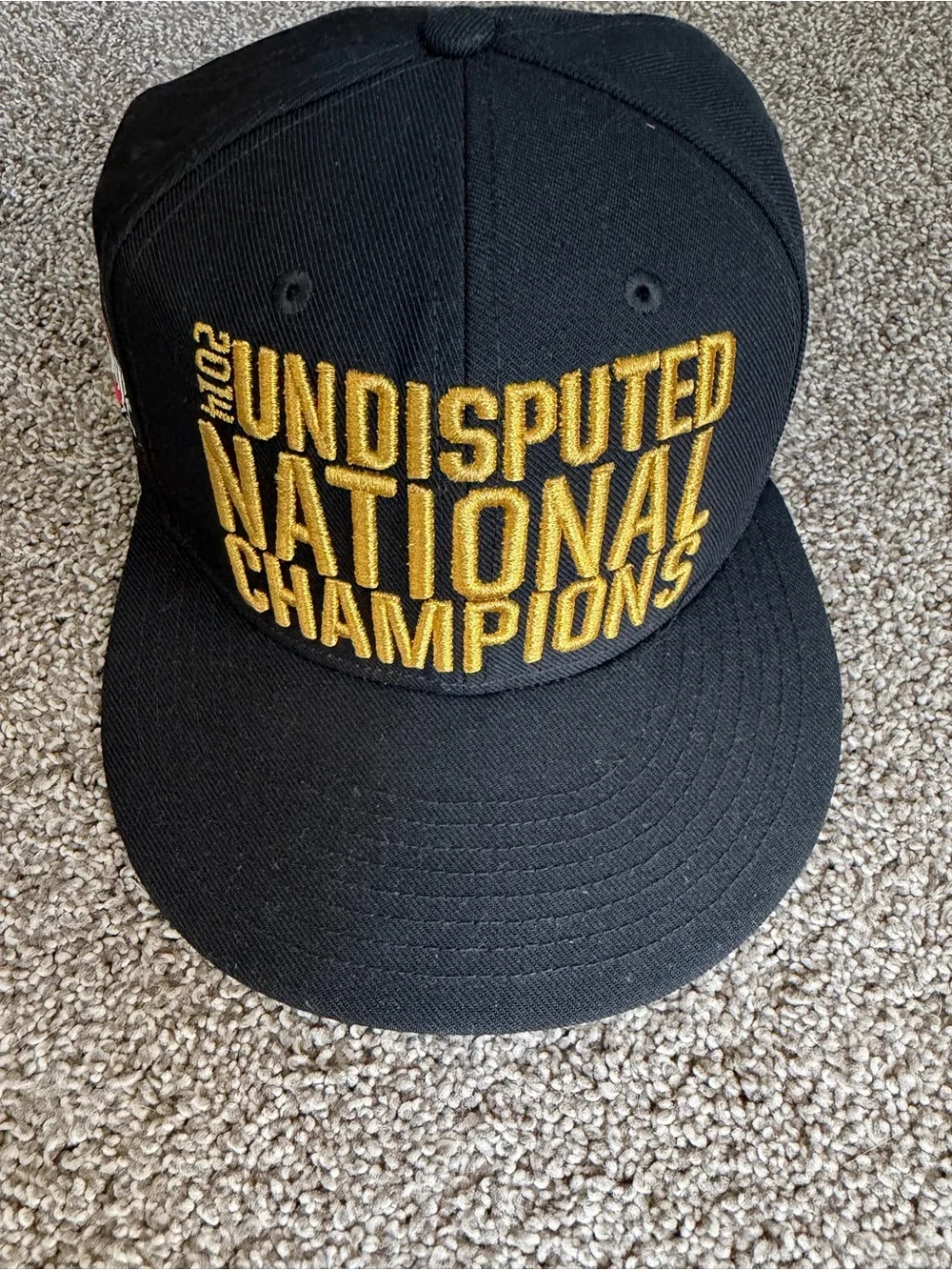 Nike Ohio State 2014 National Champions Snapback Hat Black Gold OSFM